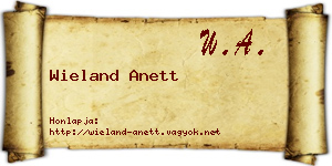 Wieland Anett névjegykártya